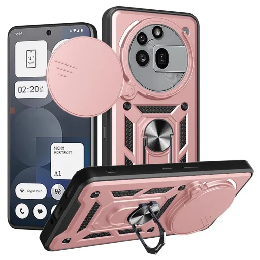  Techsuit - CamShield sorozat - Nothing Phone (3a) Pro - Rózsaarany tok - 1