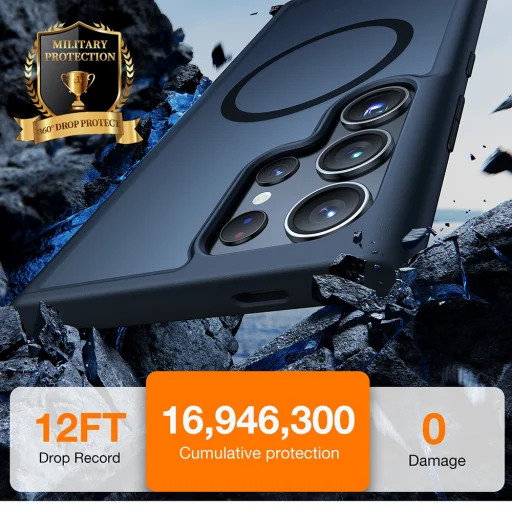  Samsung Galaxy S24 Ultra Szürke Torras Guardian Mágneses Sorozat tok - 2