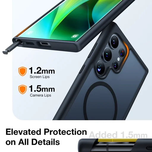  Samsung Galaxy S24 Ultra Szürke Torras Guardian Mágneses Sorozat tok - 4