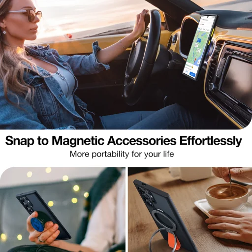  Samsung Galaxy S24 Ultra Szürke Torras Guardian Mágneses Sorozat tok - 5