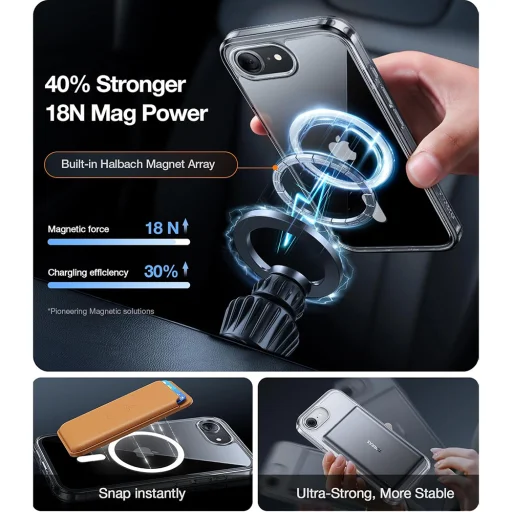 Torras - Guardian Mágneses Széria - iPhone 16e - Átlátszó tok - 7