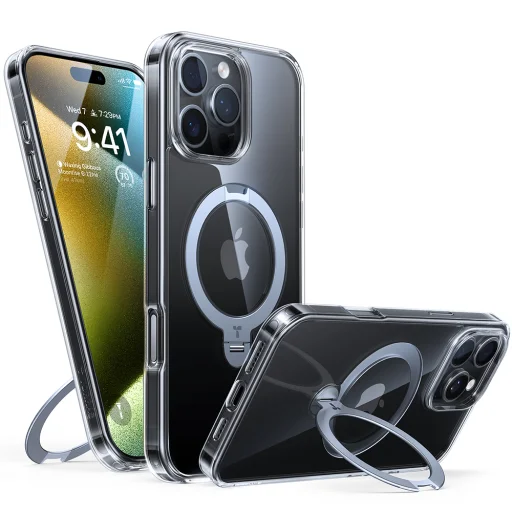  Torras - Ostand Spin Sorozat - iPhone 16 Pro - Átlátszó tok - 1