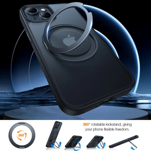 Torras - Ostand Pro Series - iPhone 15 - Fekete tok - 4