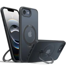 Torras - Ostand Spin Sorozat - iPhone 16e - Fekete tok