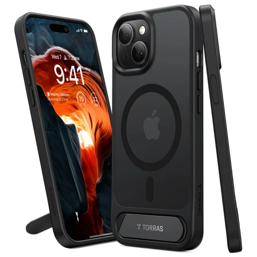 Torras - Pstand - iPhone 15 Plus - Fekete tok - 1