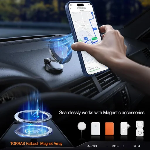 Torras - Pstand - iPhone 15 Pro Max - Sötétkék tok - 5