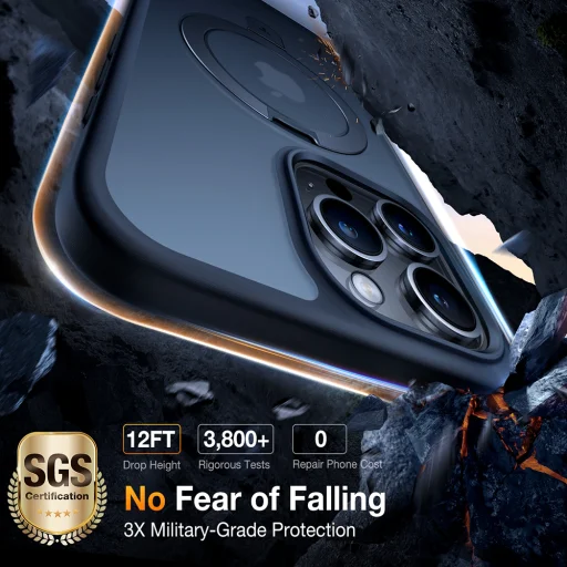 Torras - Ostand sorozat - iPhone 15 Pro Max - Fekete tok - 4