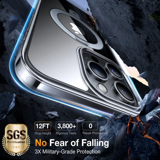 Torras - Ostand sorozat - iPhone 15 Pro - Átlátszó tok - 5