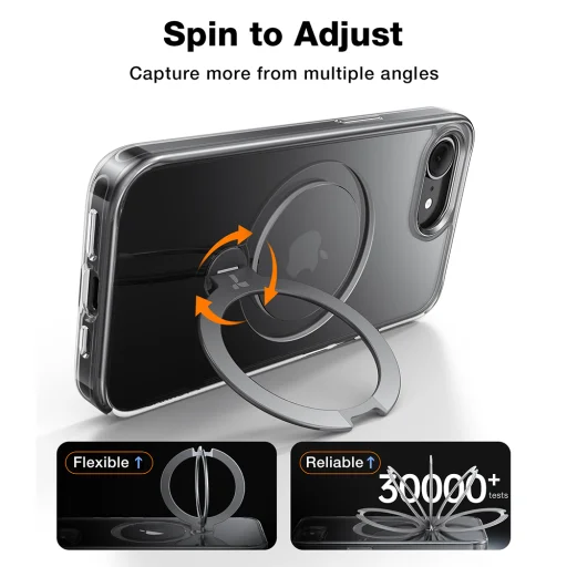  Torras - Ostand Spin széria - iPhone 16e - Átlátszó tok - 4