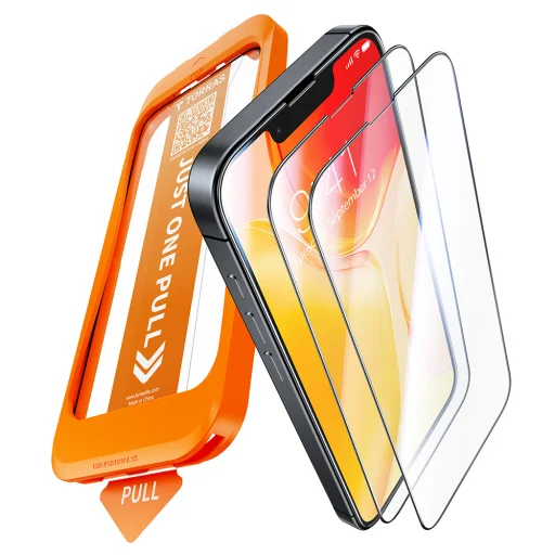 Torras - GlassGo Telepítő Mester (2 darab) - iPhone 16e/17e - Átlátszó üvegfólia - 3