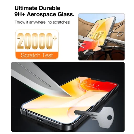 Torras - GlassGo Telepítő Mester (2 darab) - iPhone 16e/17e - Átlátszó üvegfólia - 5