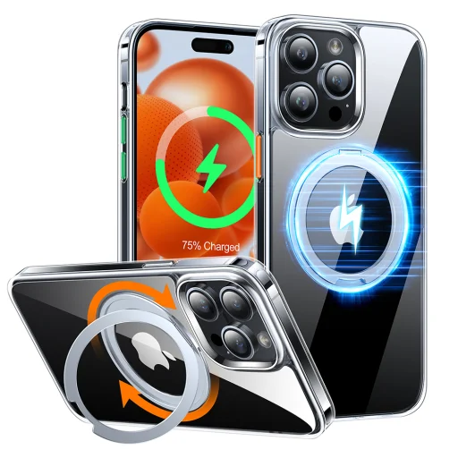 Torras - Ostand Pro sorozat - iPhone 15 Pro - Átlátszó tok - 1