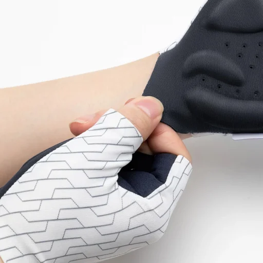 Rockbros MTB kerékpáros kesztyűk méret: L - fehér és fekete - 5