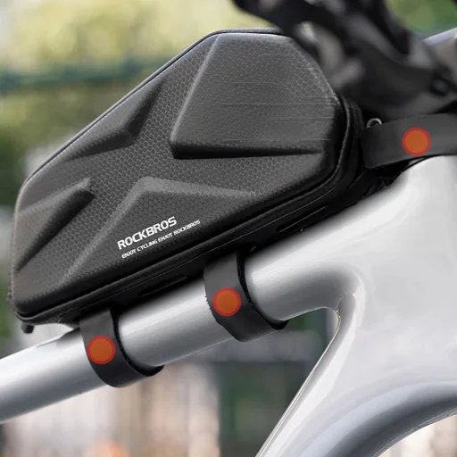 Rockbros kerékpártáska, merev, vázra, felső csőre, 1.4l - Fekete - 6