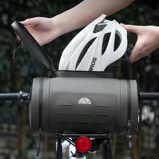 Rockbros vízálló biciklis táska csomagtartóra, 14 liter, szürke - 4