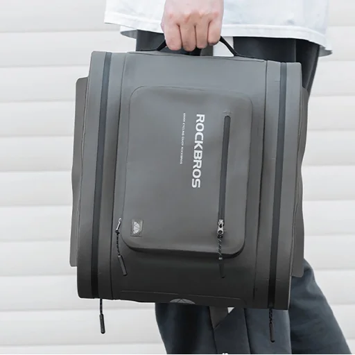 Rockbros vízálló biciklis táska csomagtartóra, 14 liter, szürke - 5