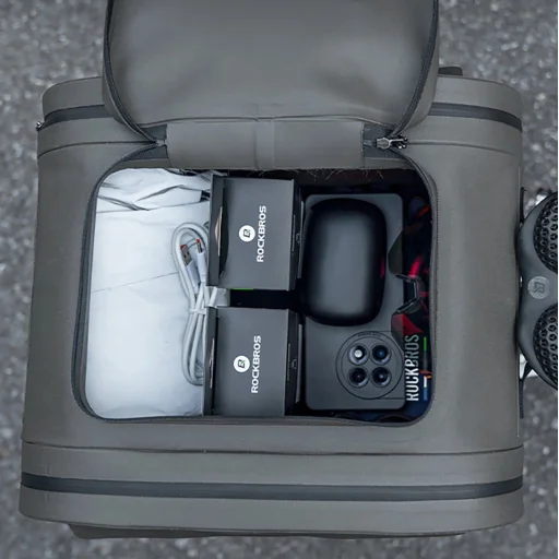 Rockbros vízálló biciklis táska csomagtartóra, 14 liter, szürke - 6