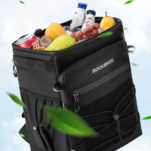 Rockbros vízálló hátizsák hűtő funkcióval 14l - Fekete - 4