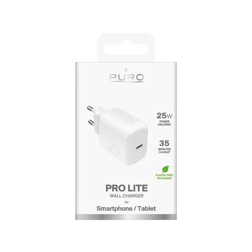 Puro Daily Prolite 25W USB-C Power Delivery hálózati töltő - fehér - 2