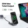 Ugreen - Vezeték nélküli töltő 2 az 1-ben W706 (45023) - MagSafe, iPhone-hoz, Apple Watch-hoz, AirPods-hoz, USB-C, 20W, 3A, Qi2, MPP - Fekete thumbnail