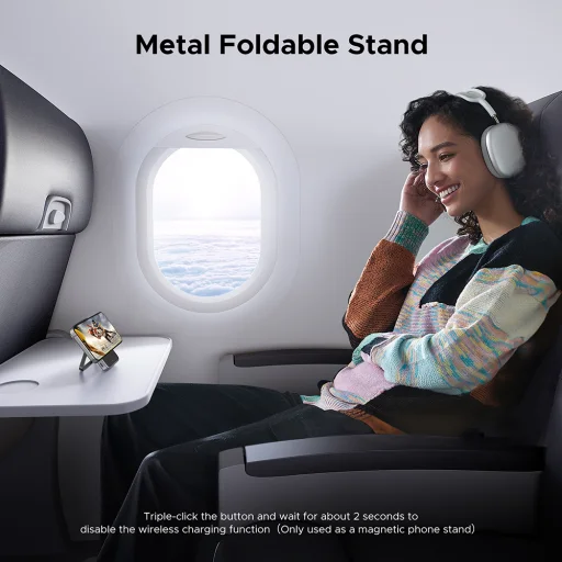  Ugreen - PB571 (35605B) Power Bank - Digitális kijelzővel, Gyors töltés, Mágneses, Vezeték nélküli, 5000mAh, USB-C, 18W, 5V/3A - Szürke - 10