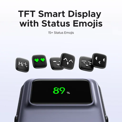 Ugreen MagSafe Power Bank Uno PB572 (45327) Gyors töltés, TFT kijelző, Állvány, 10000mAh, USB-C, 20W, 5V/3A - Szürke - 13