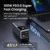 Ugreen - Power Bank PB721 (35524B) - digitális kijelzővel, gyorstöltés, 20000mAh, USB, 2x Type-C, 130W, QC, PD, 5V/3A - Szürke - 9