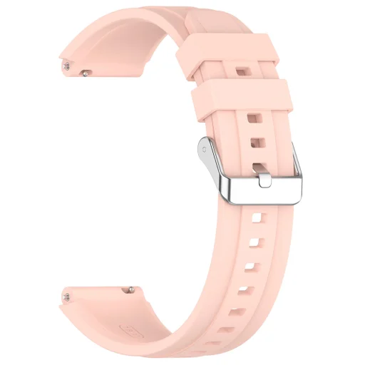  Techsuit - 18mm-es óraszíj (W075) - Huawei Watch GT 4 (41mm)/W1/Honor Watch S1/Garmin Venu 2S/Vivoactive 4S - Rózsaszín - 1