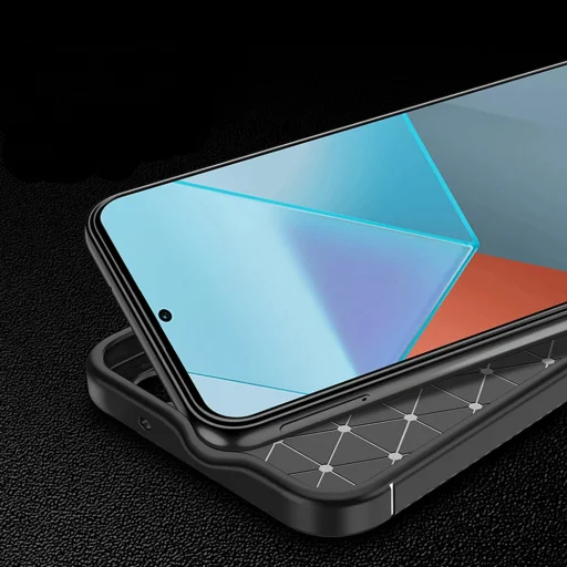  Techsuit - Karbonszálas - Xiaomi Redmi Note 14 Pro 5G / Poco X7 - Fekete tok - 2