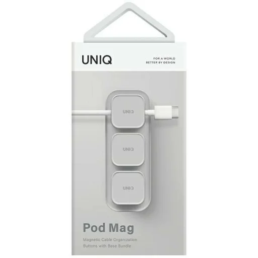 Uniq Pod Mag mágneses kábelrendező + alap szürke/törtfehér - 4