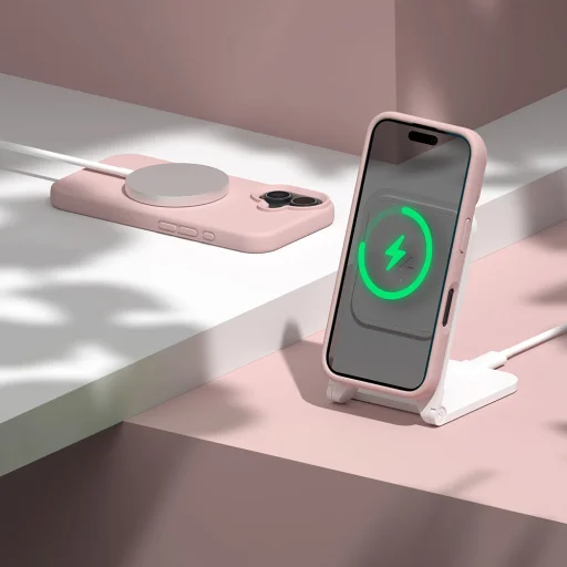 Etteri Szilikon Mag tok iPhone 16e-hez világos rózsaszín - 5