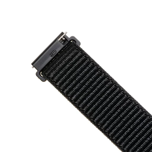  Fix - Nejlon szíj 20mm - Samsung Galaxy Watch 4/5/Active 2, Huawei Watch GT 3 (42mm)/GT 3 Pro (43mm) - Fekete - 4