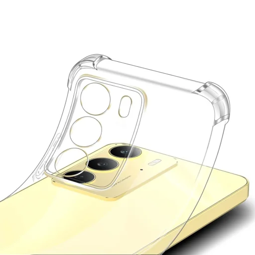  Techsuit - Ütésálló Átlátszó Szilikon - Realme 14x - Átlátszó tok - 2