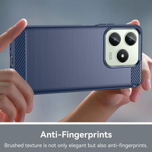  Techsuit - Szén Szilikon - Realme C63 / C61 - Kék tok - 4