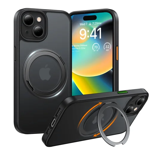 Torras - Ostand Pro Series - iPhone 15 - Fekete tok - 1