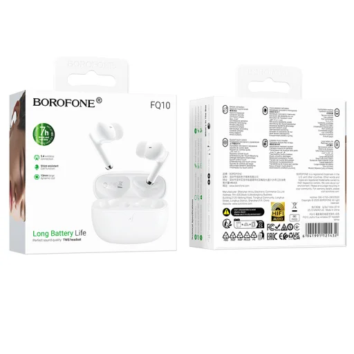 Borofone TWS Bluetooth Fülhallgató FQ10 Joyful fehér - 6