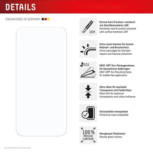  Displex - Prémium [Csomag] Valódi Üveg + Tok - iPhone 16 Pro Max - Átlátszó üvegfólia - 2