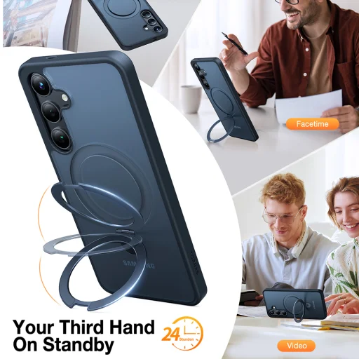 Torras - Ostand Sorozat - Samsung Galaxy S24 Plus - Fekete tok - 6