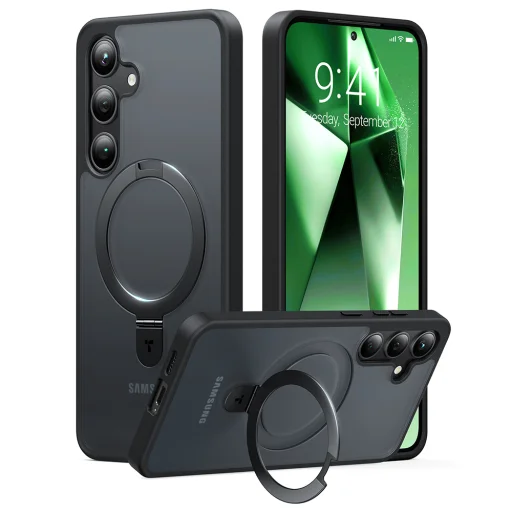 Torras - Ostand Sorozat - Samsung Galaxy S24 Plus - Fekete tok - 1