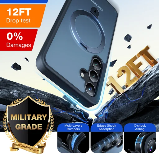 Torras - Ostand Sorozat - Samsung Galaxy S24 Plus - Fekete tok - 2