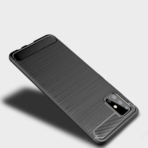  Techsuit - Carbon Szilikon - Samsung Galaxy A71 4G - Fekete tok - 3