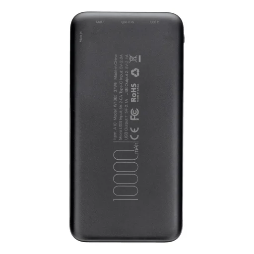 VEGER powerbank 10000 mAh 2A A10 (W1065) fekete - 10