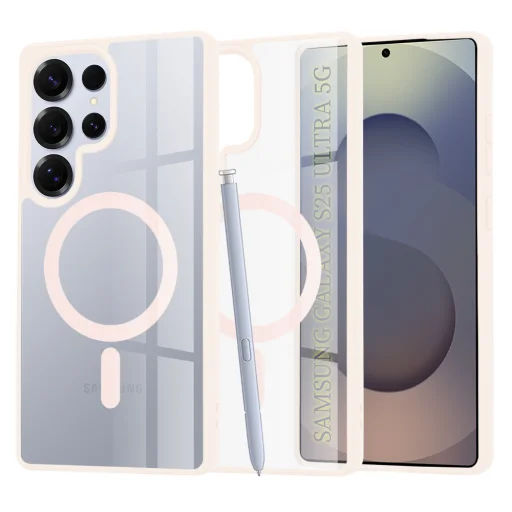  Techsuit - MagSafe Pro - Samsung Galaxy S25 Ultra - Natúr rózsaszín tok - 1