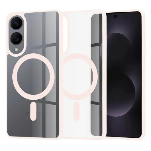  Techsuit - MagSafe Pro - Samsung Galaxy S25 Edge - Natúr Rózsaszín tok - 1