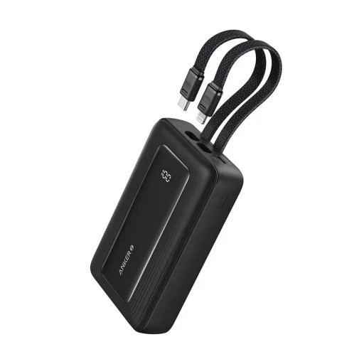 Anker - Hordozható töltő (A1681G11) - 2x USB-C, Lightning, USB, 30W, 20000mAh - Fekete - 1