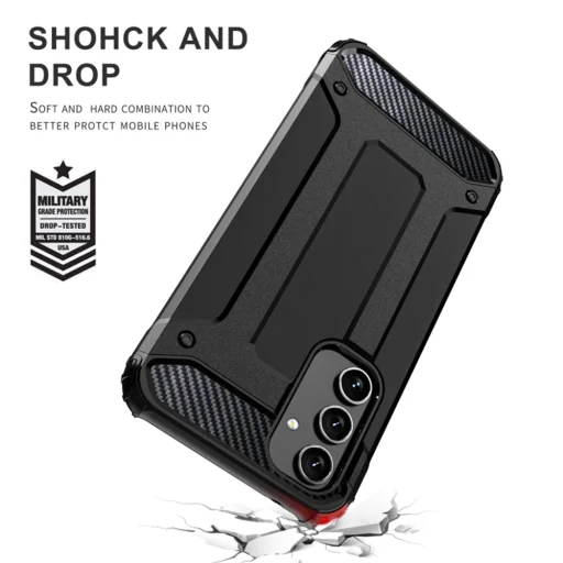 Techsuit - Hibrid Páncél - Samsung Galaxy S25 Edge - Fekete tok - 5