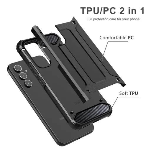 Techsuit - Hibrid Páncél - Samsung Galaxy S25 Edge - Fekete tok - 4