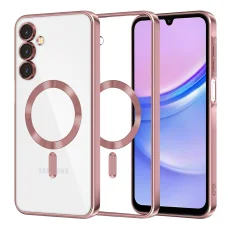  Techsuit - Luxus Kristály MagSafe - Samsung Galaxy A15 4G / A15 5G - Rózsaszín tok