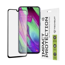  Techsuit - 111D Teljes Borítású / Teljes Ragasztású Üveg - Samsung Galaxy A40 - Fekete üvegfólia