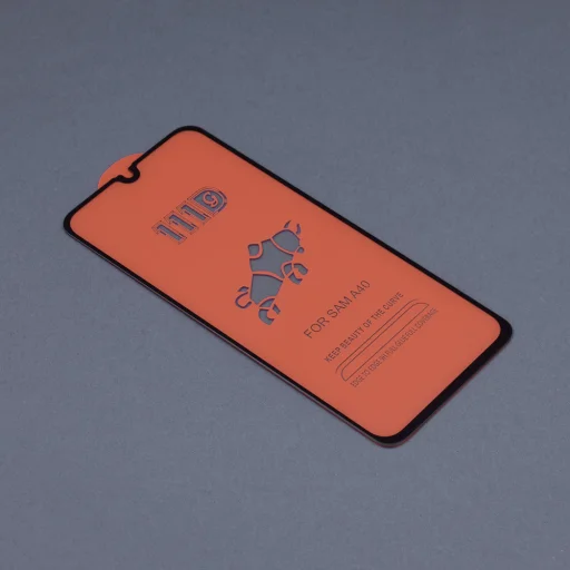  Techsuit - 111D Teljes Borítású / Teljes Ragasztású Üveg - Samsung Galaxy A40 - Fekete üvegfólia - 2